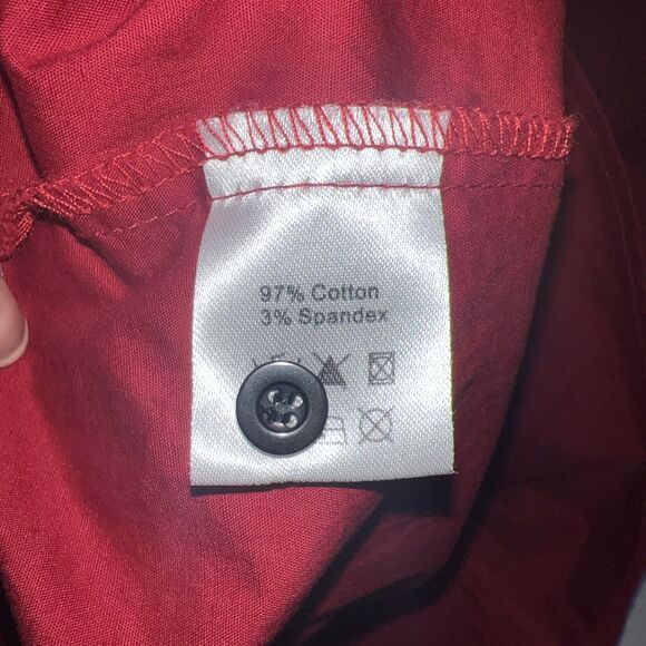 TheLees Men's Size XL Dress Shirt Red Button Down Long Sleeve Collared - Picture 14 of 15